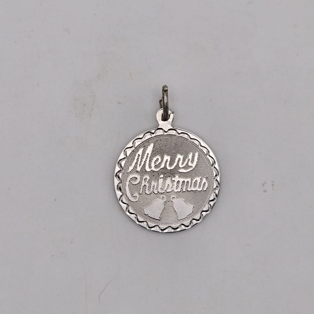 Sterling Silver Merry Christmas Charm